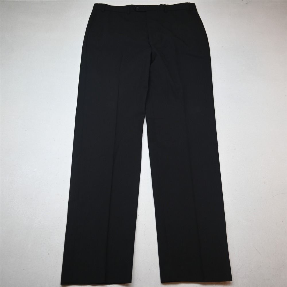 Lauren Ralph Lauren 36x34 Black 100% Wool Straight Total Comfort Dress Pants